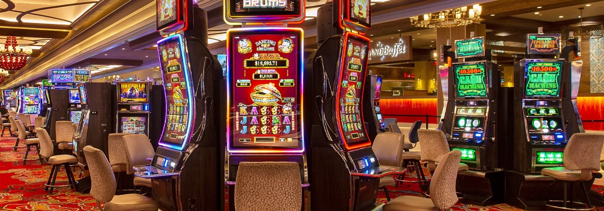 Slots carousels on GSR casino floor q085 1920x1080