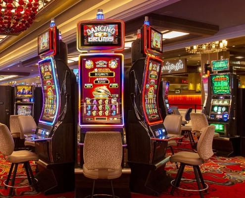 Slots carousels on GSR casino floor q085 1920x1080