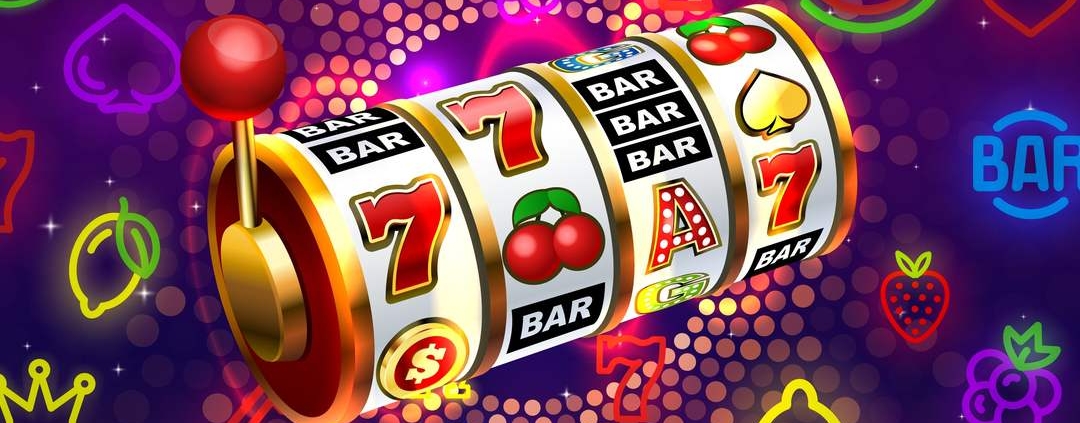 Header An illustration of a slot reel with an old fashioned slot lever Benefits of free slots